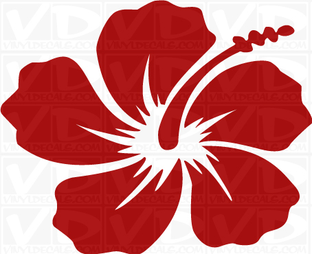 Hibiscus Flower Style 1 Vinyl Decal Sticker Hawaiian  